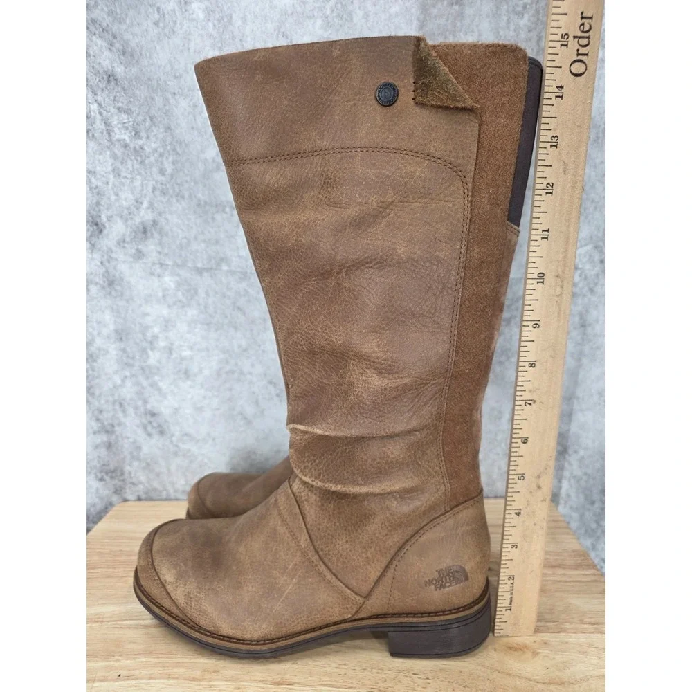 The North Face Bridgeton Riding Boots Womens 9.5 Brown Suede 200 Gram Waterproof